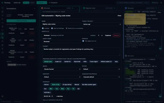 Automations and pipeline supervisor